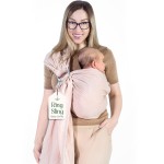 Ring Sling Baby Carrier - USA Lab Tested, 100% Natural Cotton Muslin, Breathable & Ergonomic Ring Sling Sunset Rose