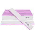Professional Nail File-100/150 Grit Double Sided Reusable 12pcs Nail Files for Acrylic Nails, Nail Files for Natural Nails at Home and Salon