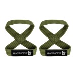 Gymreapers Figure 8 Lifting Straps for Deadlift, Powerlifting, Strongman, & Cross Training Strong Weightlifting Wrist Straps for Men, Women (OD Green, Large)