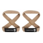Gymreapers Figure 8 Lifting Straps for Deadlift, Powerlifting, Strongman, & Cross Training Strong Weightlifting Wrist Straps for Men, Women (Khaki, Medium)
