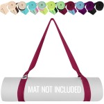 TECEUM Yoga Mat Strap - 30+ Colors - Adjustable Mat Holder Sling Carrier for All Mats [Mat Not Included]
