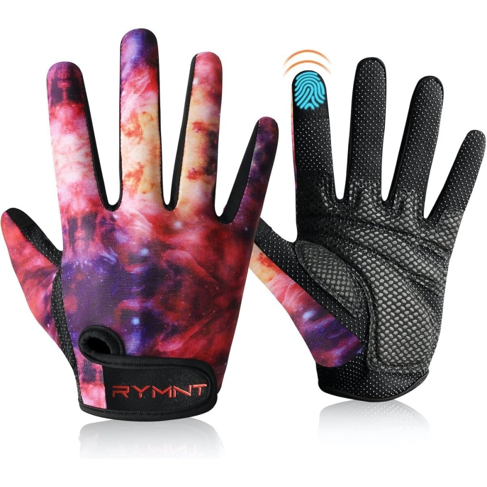 ZEROFIRE Full Finger Workout Gloves for Women Men - Weight Lifting Gloves with Full Cover Palm Protection & Extra Grip for Gym,Weightlifting,Fitness,Exercise,Training.Cycling.Galaxy-Medium