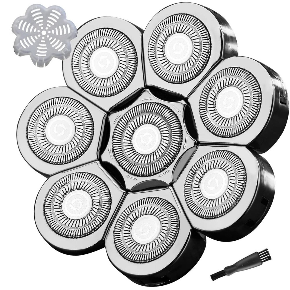 WAHFOX 8 Blades Head Shaver Replacement - Electric Razor With 8D Head Blade for Electric Shaver