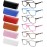 ZONLON 6 Pack Reading Glasses for Women Men, Spring Hinge Eyeglasses Blue Light Blocking Anti Eyestrain Computer Readers (6 Mix C1, 2.00, multiplier_x)
