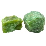 Amazing Gemstone Green Aventurine Raw Crystals and Healing Stones, Natural Rocks for Tumbling - DIY Raw Stones and Crystals, 2 Pieces