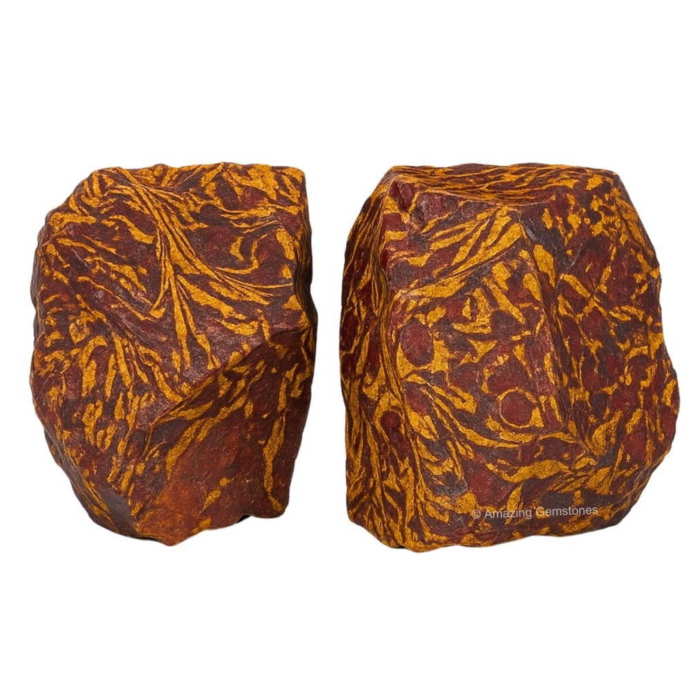 Amazing Gemstone 2 Pieces, Mariyam Jasper Raw Crystals and Healing Stones, Natural Rocks for Tumbling and DIY Raw Stones and Crystals