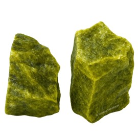 Amazing Gemstone 2 Pieces Vesuvianite Raw Crystals and Healing Stones, Natural Rocks for Tumbling and DIY Raw Stones and Crystals