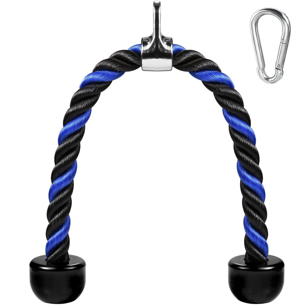 AWEFRANK Deluxe Tricep Rope Pull Down Cable, 27 & 36 Inch Rope Length, Easy to Grip & Non-Slip Cable Attachment for Gym Workout Exercise