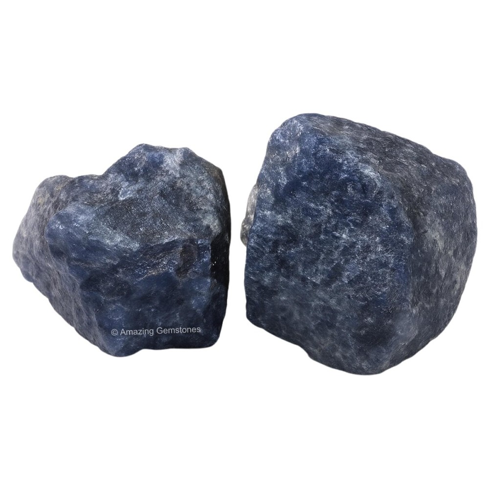 Amazing Gemstone 2 Pieces Iolite Raw Crystals and Healing Stones, Natural Rocks for Tumbling and DIY Raw Stones and Crystals