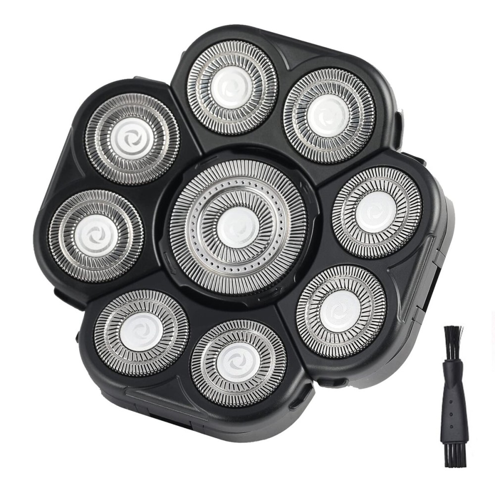 Men\'s Electric Shavers Replacement Heads Upgraded 9 Blades Head Replaceable Floating Waterproof Electric Razor Shaver HeadBlack