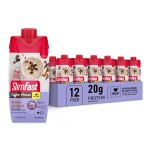 SlimFast Protein Shake with Caffeine, Caramel Macchiato- 20g Protein, Meal Replacement Shakes, High Protein with Low Carb and Low Sugar, 24 Vitamins and Minerals, 12 Count (Pack of 1)