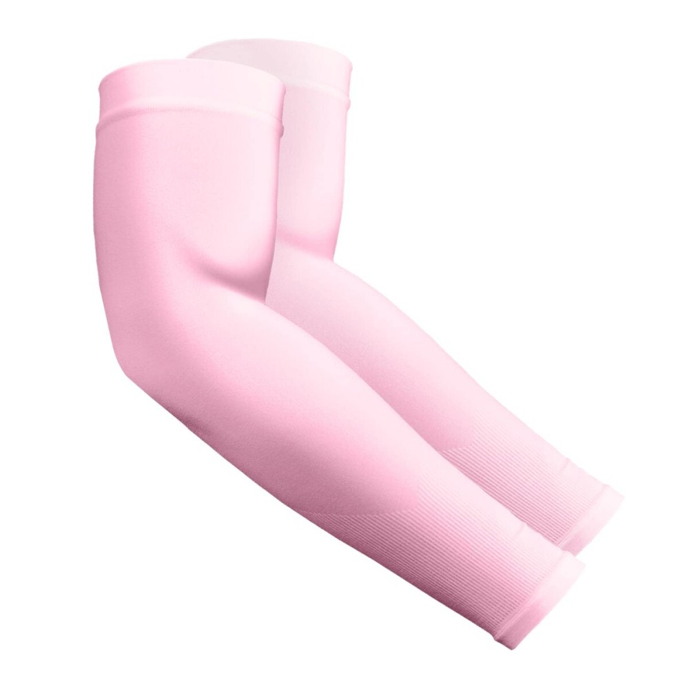 YESLIFE Pink UPF 50 Cooling Sports Arm Sleeve for Women, Men & Kid, UV Sun Protection Arm Sleeves for Men & Women - Tattoo Cover Up