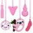 Chew Necklaces Sensory Stim Toys for Kids - 6 Pack, Silicone Chewy Necklaces for Girls Boys Teens Adults with Autism Anxiety ADHD SPD or Other Sensory Needs - Pink