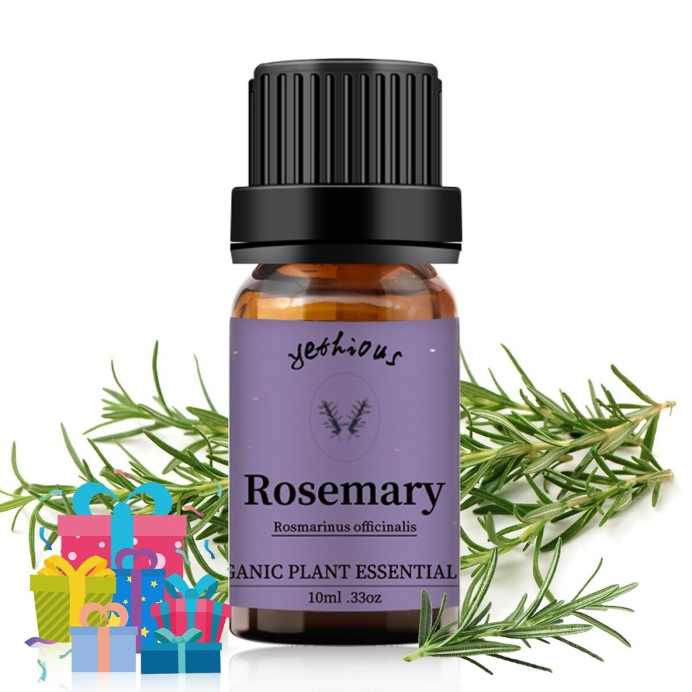 yethious Rosemary Oil for Hair Rosemary Essential Oil for Diffuser, Soap Candle Making 10ML
