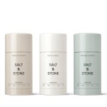 SALT & STONE Aluminum Free Deodorant | Extra Strength 48 Hour Protection for Women & Men | Made with Seaweed Extracts, Niacinamide & Prebiotics (Trio Set)