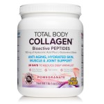 Natural Factors Total Body Collagen - Bioactive Collagen Supplement for Hair & Nail Growth Support - Healthy Skin Supplement with Protein, Vitamin C & More - Pomegranate, 500 g (38 Servings)