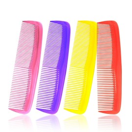 Soft \'N Style Hair Care 4-Pack Comb - Not Breakable - mens comb/fine tooth comb/peines para cabello