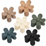 6PCS Matte Flower Claw Clips, Large Hair Clips For Women Thick Hair, Big Cute Dasiy Hair Clips, Non Slip Strong Hold For Women Thin Hair Christmas Gifts Holiday