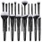 Bueart Design 19Pcs ULTRA SOFT Black labeled DENSE HAIR Makeup Brushes set Contains large powder Flat Foundation Ultimate Blending Make up Brush set Blush Face Brush Concealers contour Eyeshadow