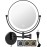 Benbilry 9 Large Wall Mounted Lighted Makeup Mirror, 1X/10X Magnifying Double-Sided AC Pulg-in Powered Bathroom Mirror with 3 Color Lights, Touch Dimmable, Extended Arm 360 Rotation, Black