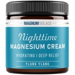 Magnum Solace Magnesium Lotion - Nighttime Magnesium Cream - Apply to Legs, Arms or Chest - Topical Magnesium Chloride - USA Made and Safe for Kids (Ylang Ylang)