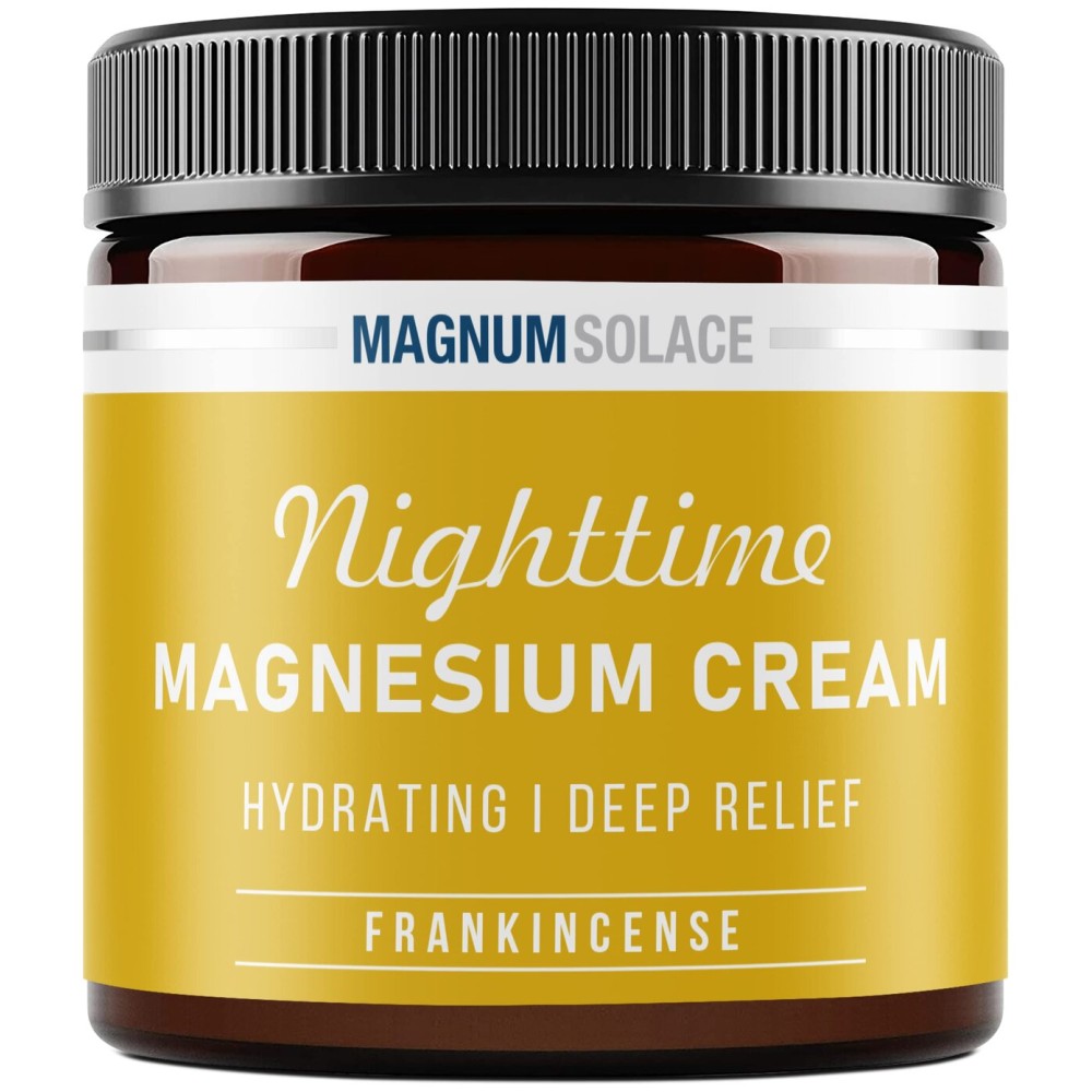 Magnesium Cream - Nighttime Magnesium Lotion - Apply to Legs, Buttocks, Arms or Chest - Topical Magnesium Chloride - USA Made and Safe for Kids