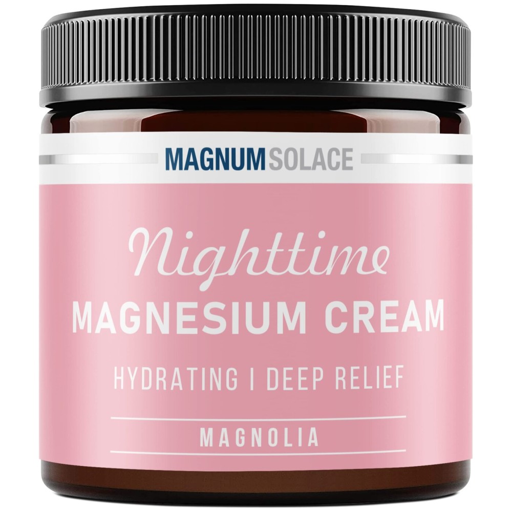 Magnesium Lotion - Nighttime Magnesium Cream - Apply to Legs, Arms or Chest - Topical Magnesium Chloride - USA Made and Safe for Kids (Magnolia)