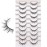 Losha Manga Lashes Fluffy Faux Mink Lashes Natural Look 10 Pairs Asian False Eyelashes Pack Look Like Individual Clusters (NO.393)