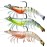 TRUSCEND Pre-Rigged Fishing Jigs, 1:50 Super Durable TPE Bass Fishing Lures, Well-Made Lifelike Soft Shrimp Swimbait, Weedless MarshSwamp Fishing Lure for Trout Crappie Walleye, Keep Separately!