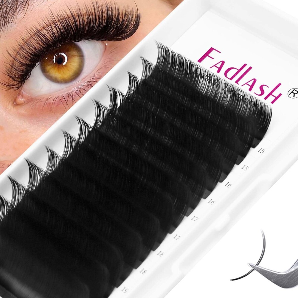 Lash Extensions Regular Volume Lash Mixed Tray 0.05 C Curl 15-20mm Premium Mink Silk Volume Eyelash Extensions Soft Matte Black Salon Use.(0.05-C, 15-20mm Mix)
