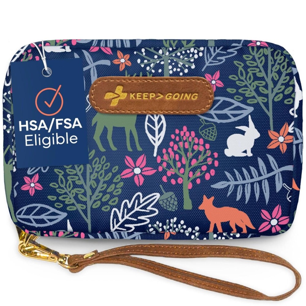 KeepGoing Travel First Aid Kit for Kids - 130 Pc. for Car, Home, Purse, Diaper Bag & Backpack with Latex-Free Bandages - Mini First Aid Kit Travel Size TSA-Approved