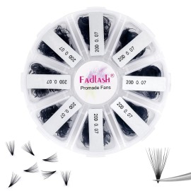 Premade Fans Eyelash Extensions 1000 20D Promades Eyelash Volume Lash Extensions Pointed Base Loose Fans Premade Lash Extensions Fans Handmade Pre Made Volume Lashes Mix (20D-0.07C, 15-20mm)
