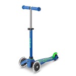 Micro Kickboard | Mini Deluxe LED | Three-Wheeled | Lean-to-Steer Swiss-Designed Micro Scooter | Motion-Activated Light-Up Wheels | Toddlers & Children Ages 2-5 (Crystal Blue)