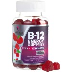 B12 Energy Gummies 4500 mcg - Extra Strength Vitamin B12 Chewables - Dietary Supplement for Energy Metabolism & Immune Support - For Women, Men, & Kids - Natural, Vegan, Berry Flavor - 120 Count