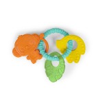 Bright Starts Tropical Chews Silicone Teething Ring - BPA-Free Monkey, Leaf, Banana - Unisex, 3 Months +