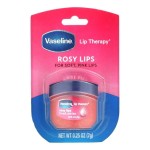 Vaseline Lip Therapy Rosy Lips 6-Pack - Moisturizing Lip Balm for Very Dry Lips in Mini Jars, 0.25 Oz Ea