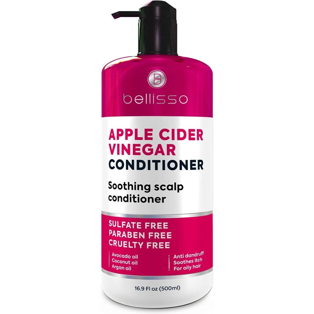 Apple Cider Vinegar Conditioner - Sulfate Paraben and Silicone Free - For Dry, Damaged and Oily Hair - Anti Dandruff Product for Fine Itchy Scalp Build Up - Cleansing Treatment for Women and Men