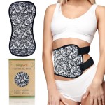 Langsprit Castor Oil Pack Castor Oil Pack Wrap, Organic Castor Oil Packs for Liver Detox, Inflammation, Reusable Castor Oil Pack Compress Castor Oil Packs kit Black Lace L