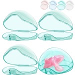 Smlpuame Pacifier Case,4 Pack BPA Free Pacifier Holder Case,Transparent Container Box for Baby BinkyNot Included),Essential Pacifier Accessories,Alway Keep Paci Clean,Easy to Clean(Green)