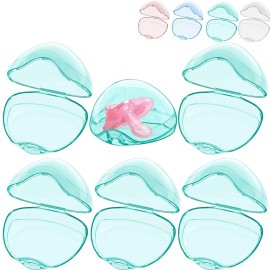 Smlpuame Pacifier Case,6 Pack BPA Free Pacifier Holder Case,Transparent Container Box for Baby BinkyNot Included),Essential Pacifier Accessories,Alway Keep Paci Clean,Easy to Clean(Green)