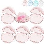 Smlpuame Pacifier Case,6 Pack BPA Free Pacifier Holder Case,Transparent Container Box for Baby BinkyNot Included),Essential Pacifier Accessories,Alway Keep Paci Clean,Easy to Clean(Pink)