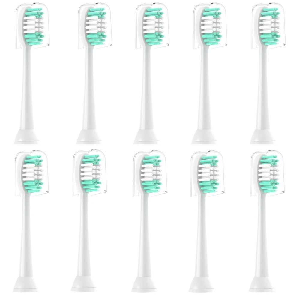 AquaSonic Replacement Toothbrush Heads 10 Pack Everystep Compatible with Black Series Pro, Duo Series Pro, White