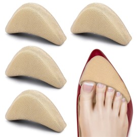 WLLHYF 2 Pairs Soft Sponge Adjustable Shoe Filler, Big Toe Plug Foot Brace Pads Unisex Inserts for High Heel Women Reusable Make Shoes Fit