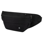 WATERFLY Running Belt Fanny Pack: Runner Marathon Jogging Waist Pack Sport Workout Exercise Fitness Phone Holder Belt for Men Women Jogger Slim Waistband Black
