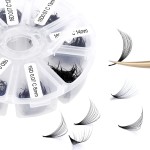 Premade Fans Eyelash Extension 500 Fans Handmade Loose Volume Lashes 16D Pre-made Fans 0.07mm Thickness C/D Curl 9-16mm/13-20mm Mixed Volume Eyelash Extensions (500PCS-16D-0.07-D, 13-20mm mixed)