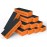 Morary 12-Pack Nail Buffer Block for Natural Nails 100/180/240 Grit 3 Sided (Orange Black)