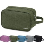 Narwey Travel Toiletry Bag for Women Traveling Dopp Kit Men Travel Bag for Toiletries Cosmetic Bag Makeup Bag Medicine Bag for Traveling (Army Green)