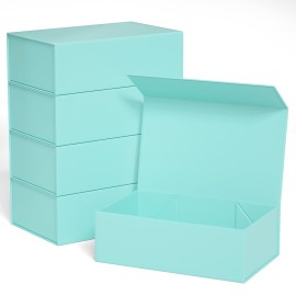 Gift Boxe 12 x 6 x 4 with Magnetic Closure Lid Gift Boxes for Presents,Bridesmaid Gifts Box,Cute Box,Birthday Gift box,Luxury for Gift Packaging, Magnetic Gift Box for Wrapping Gifts (Light Blue/5PCS)