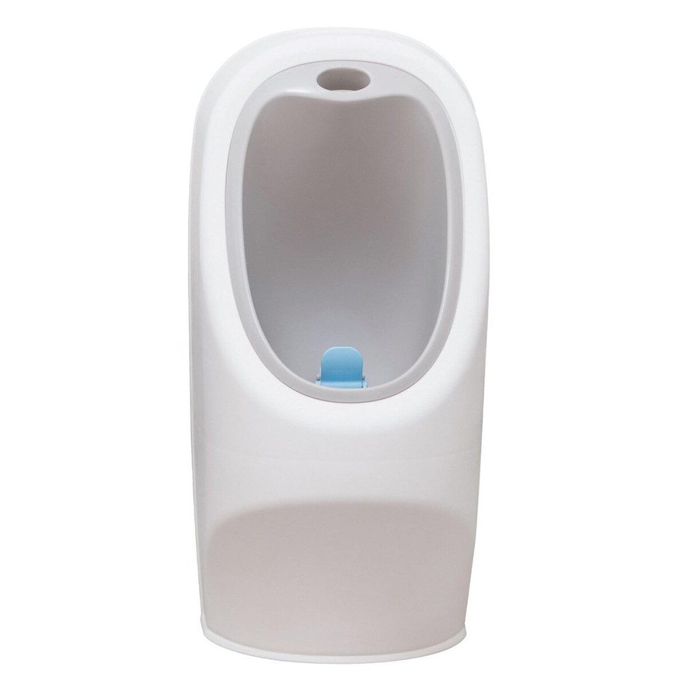 Nuby My Real Training Urinal - Freestanding - With Life-Like Flush Button and Sound - Potty Training for Boys - 18+ Months - White