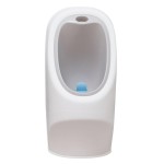 Nuby My Real Training Urinal - Freestanding - With Life-Like Flush Button and Sound - Potty Training for Boys - 18+ Months - White
